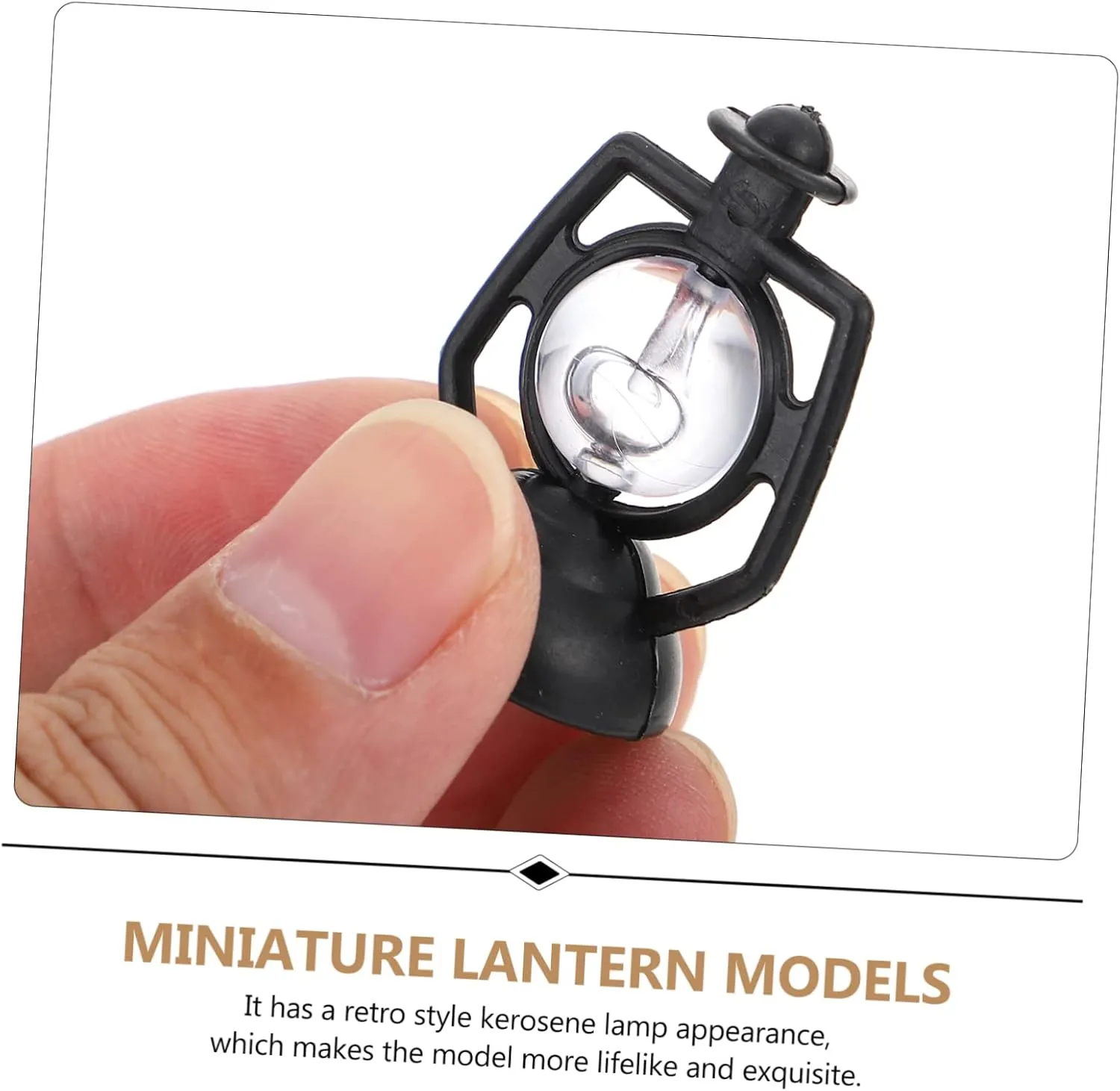 Kisangel 5sets Dollhouse Lantern Kerosene Lights for Miniature Scene Vintage Style Great for Boys and Girls Imaginative Play 12pcs*5