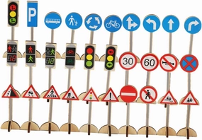Kisangel 1Set Traffic Sign Learning for Realistic Road Sign Models to Enhance Traffic Awareness and Parent Interaction Educational Present for Boys