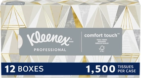 Kleenex Professional Facial Tissue, Bulk (03076), 2-Ply, White, Flat Boxed Format, Designed for Business, Convenience Size (125 Tissues/Box, 12 Boxes, 1,500 Sheets/Case)