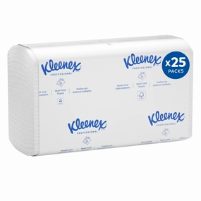 Kleenex Professional Premiere Towels, Bulk (13253), Fast-Drying Absorbency Pockets, Trifold, White (120 Sheets/Pack, 25 Packs/Case, 3,000 Sheet Total)