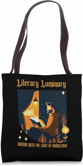 Knowledge Beacon: Literary Luminary Light of Knowledge Tote Bag