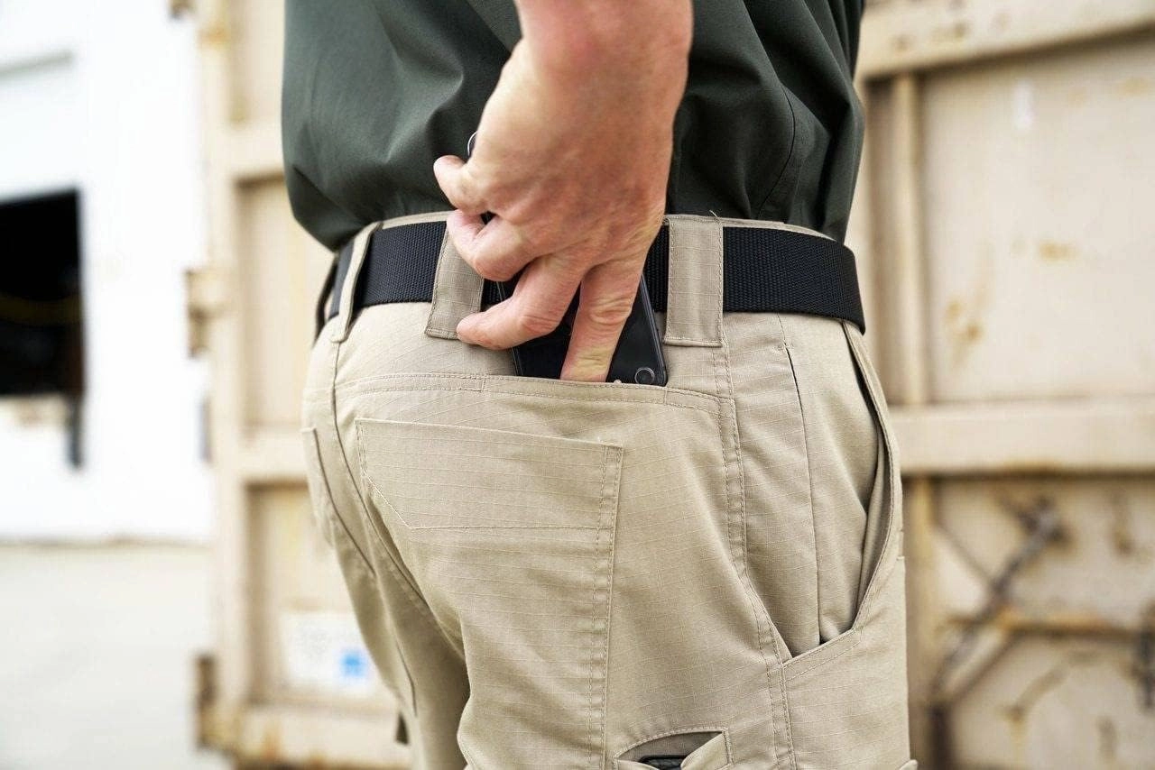 LA Police Gear Men's Battle Rattle Stretch Cargo Pants, Durable Ripstop Tactical Pants for Men, Stretch Waistband EDC Pants