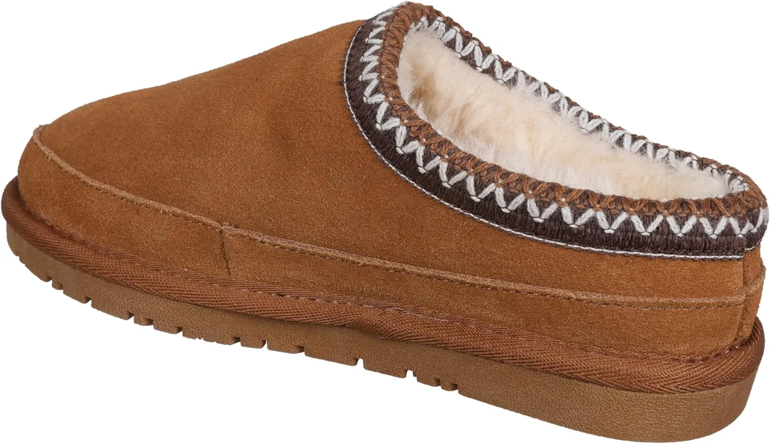 Lamo Kids Jules Youth Kids Clogs - Features Premium Suede with Faux Fur Lining and Memory Foam Footbed - Durable TPR Outsole Clogs for Kids