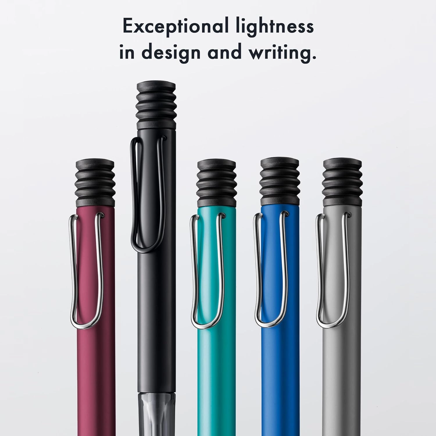 Lamy AL-star black - Ballpoint Pen with transparent, ergonomic grip & line width M - lightweight aluminium body - including large capacity refill M 16 in black