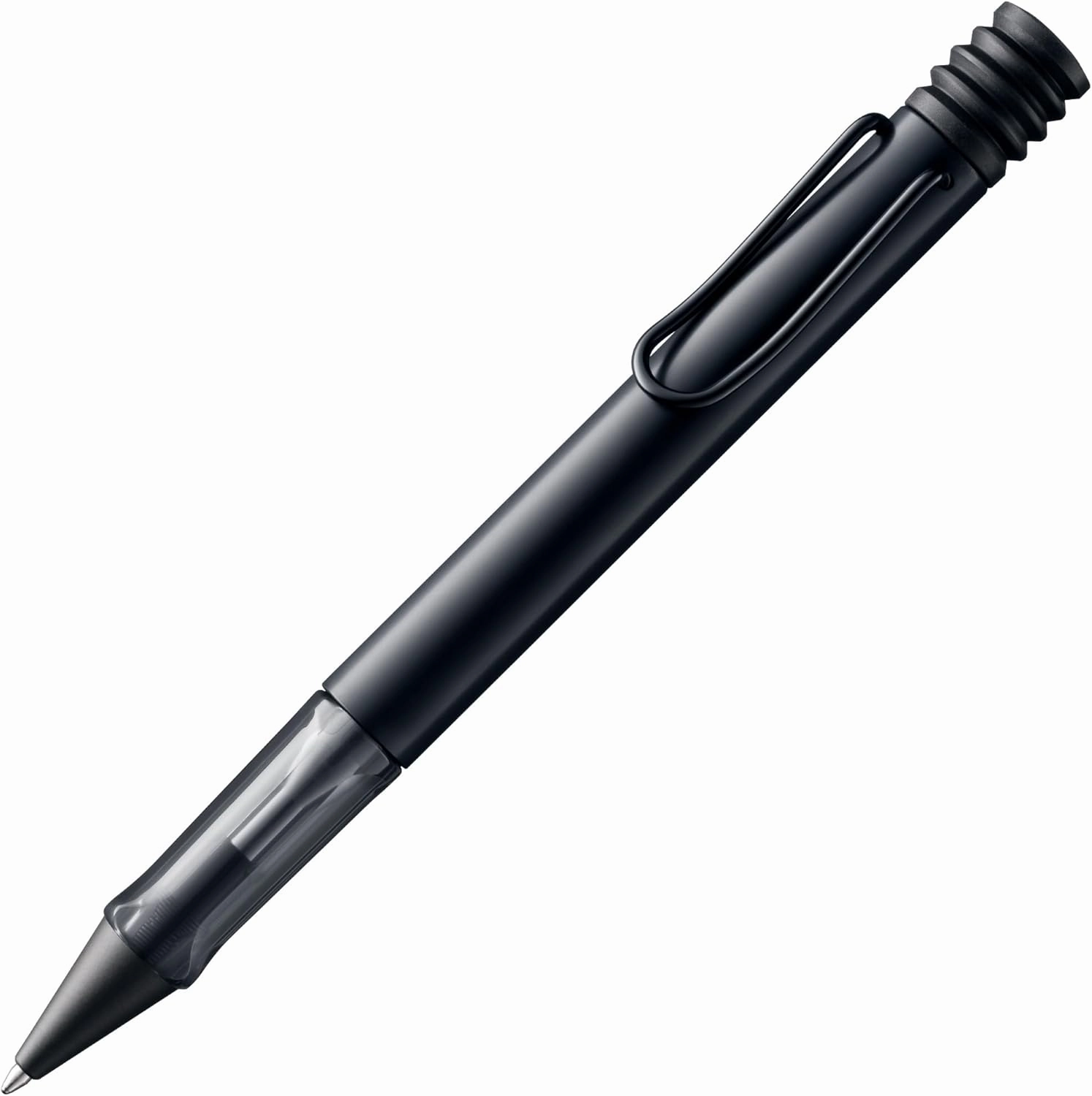 Lamy AL-star black - Ballpoint Pen with transparent, ergonomic grip & line width M - lightweight aluminium body - including large capacity refill M 16 in black