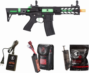 Lancer Tactical Gen 2 ProLine Battle Hawk 7" PDW Skeleton Airsoft AEG Rifle HIGH FPS with Mosfet/ETU-Electric Full/Semi-Auto AEG Rifle (Lipo Battery & Charger Included)