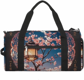 Lantern Round Gorgeous Pattern Gym Bag for Men Women, Waterproof Gym Tote Bags, Large Duffel Bag for Travel Workout