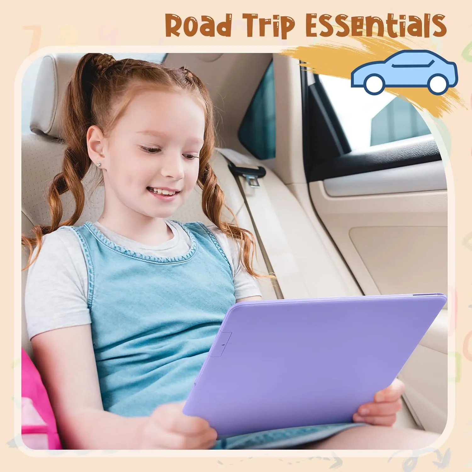 LCD Writing Tablet for Kids, Kidopire 15 Inch Large Screen Doodle Board, Colorful Drawing Writing Board Tablet Kids Age 3-12  Birthday Erasable Drawing Pad Message Practice Note Learning Toys, Purple