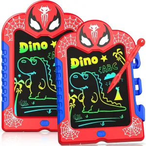 LCD Writing Tablet for Kids: Spidolapse 2 PCS Doodle Board & Drawing Pad Birthday Gift for 3 4 5 6 7 8 Year Old Boys Girls Toddler Toys for Kid Age 4-6