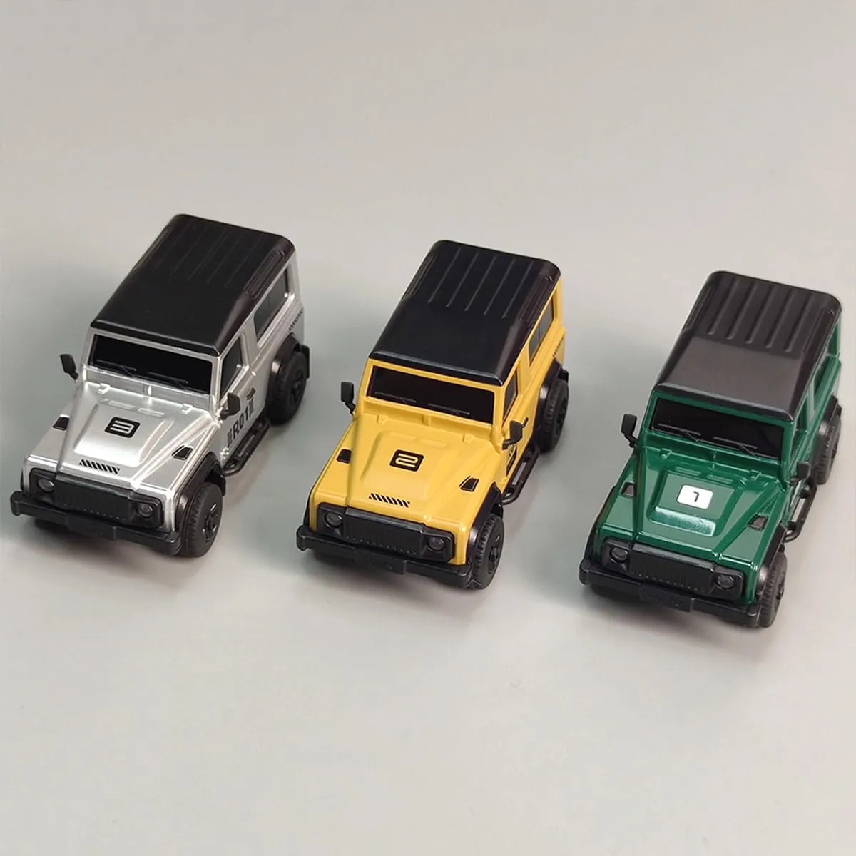 LDARC 1:64 Scale Mini RC Crawler RTR RC Rock Truck, 2.4G Hobby Grade Remote Control Car Model with Interactive Light Set for Adults - Green