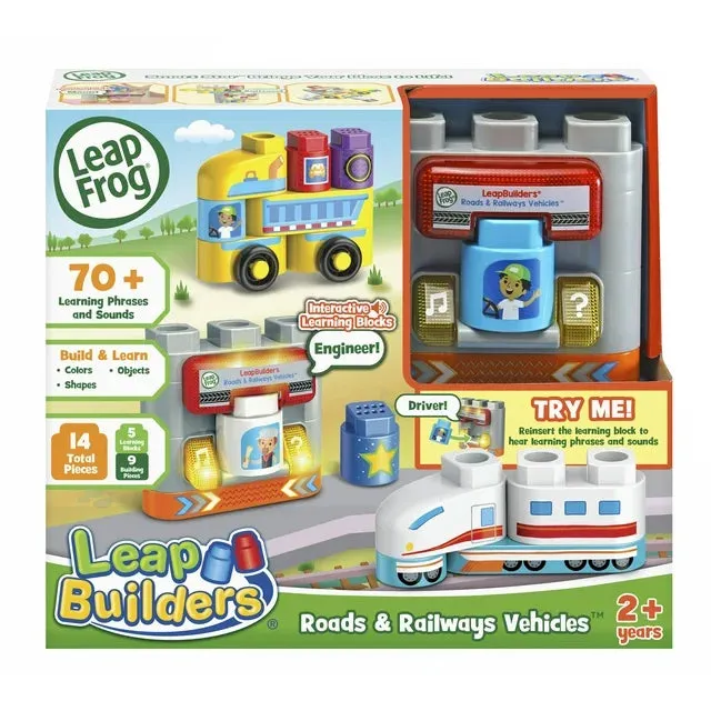 LeapFrog LeapBuilders Roads and Railways Vehicles With Smart Star