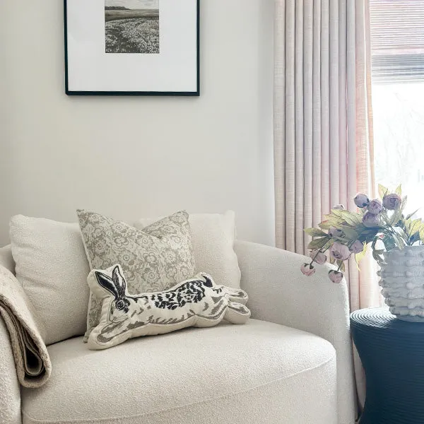 Leaping Easter Bunny Pillow