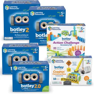 Learning Resources Botley 2.0 The Coding Robot, Classroom Set, STEM, Screen-Free Coding Activities, Ages 5 
