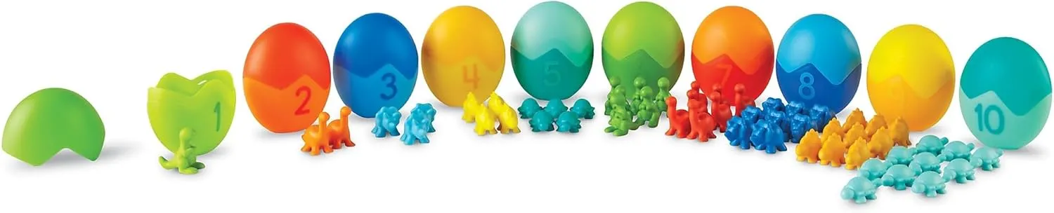 Learning Resources Counting Dino-Sorters Math Activity Set, Dinosaur Sorting Toy, 65 Pieces, Ages 3 