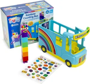 Learning Resources Numberblocks Rainbow Counting Bus, 3 , Numberblocks Interactive Toy Bus Playset, Includes Collectible Figure of Seven, Plays 12 Songs & Sounds, Medium, HM96092-UK