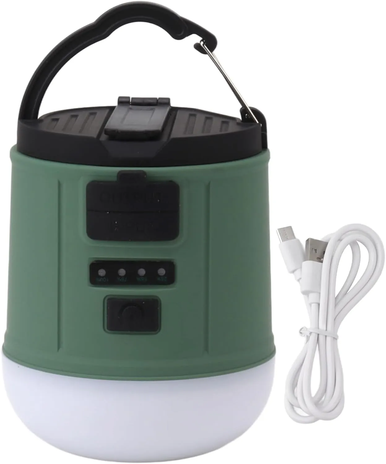 LED Camping Lantern Hand Crank 9 Lighting Modes 2400mAh Rechargeable Lithium Battery Camping Tent Light Outdoor Emergency Survival Camping Light