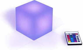 LED Night Light Cube, 4-Inch RGB Mood Lamp with Remote, 16 Colors & 4 Effects, Portable Light for Kids, Battery-Powered Decorative Lamp for Bedroom, Nursery, Party, Gifts & Decor