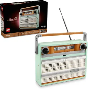 LEGO Icons Retro Radio Building Set for Adults - Home Decor for Bedroom, Living Room, Desk for Vintage Aesthetic with Sound Effects & Smart Phone Integration - Gift for Graduation - 10334