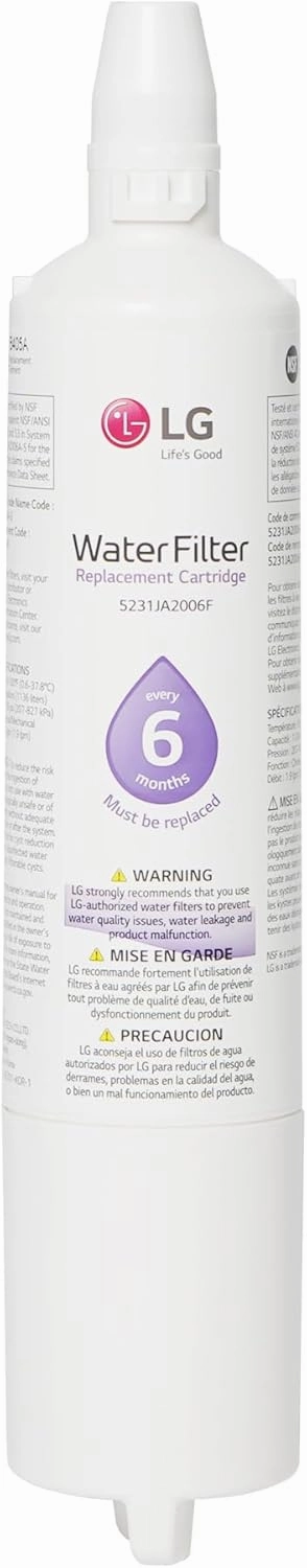 LG LT600P - 6 Month / 300 Gallon Capacity Replacement Refrigerator Water Filter (NSF42 and NSF53 5231JA2006A, 5231JA2006B, 5231JA2006F, or 5231JA2006F , White
