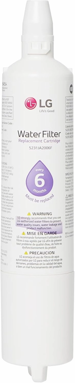 LG LT600P - 6 Month / 300 Gallon Capacity Replacement Refrigerator Water Filter (NSF42 and NSF53 5231JA2006A, 5231JA2006B, 5231JA2006F, or 5231JA2006F , White
