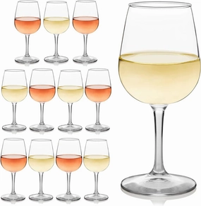 Libbey All Purpose Wine Glasses, Classic, Stemmed Red and White Wine Glasses Set of 12, 12.75 Oz Party Wine Glasses for Weddings, Birthdays & More
