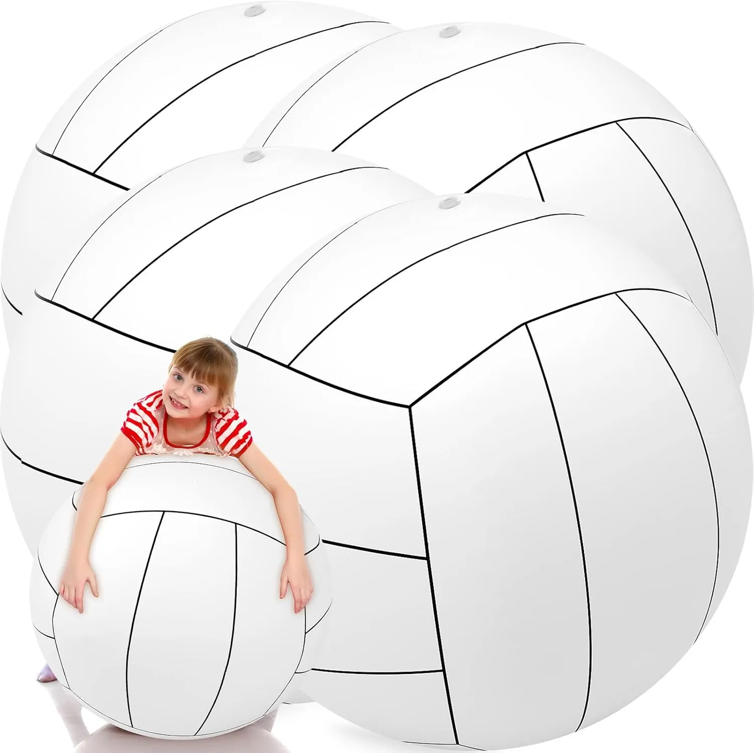 Libima 27 Inch Giant Inflatable Volleyball Large Beach Pool Games Toys for Outdoor Activity Themed Party