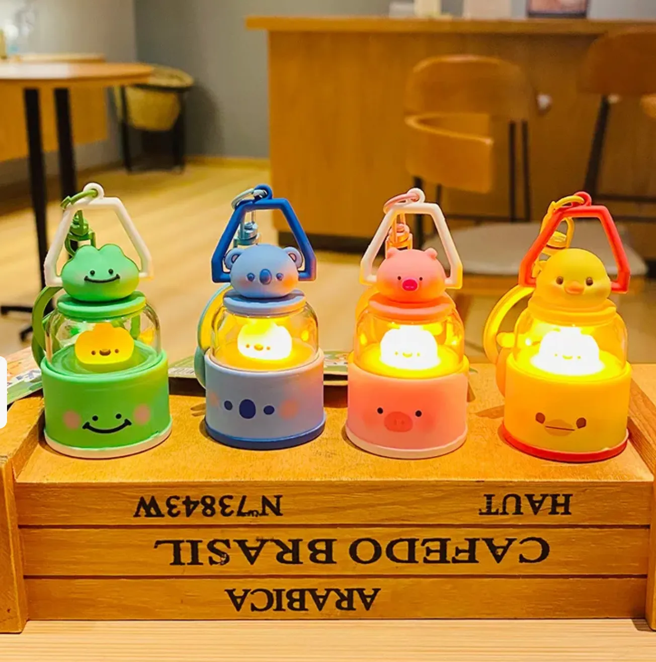 Light-Up Frog Camping Lantern Keychain