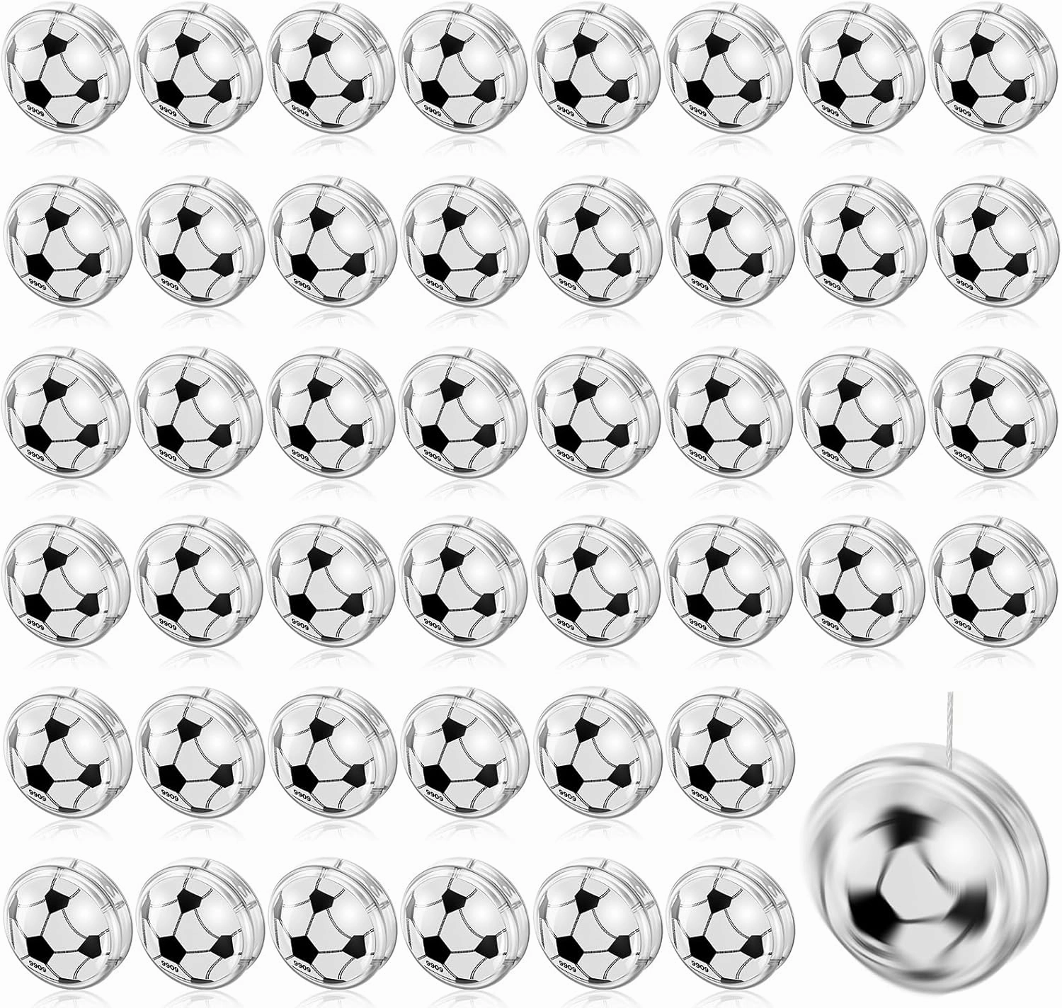 Liliful 50 Pcs Yo Yo Bulk, Yoyos Toys for Boys Girls Party Favors for Birthday Classroom Bag Fillers Carnival Prizes Xmas Gift(Football)