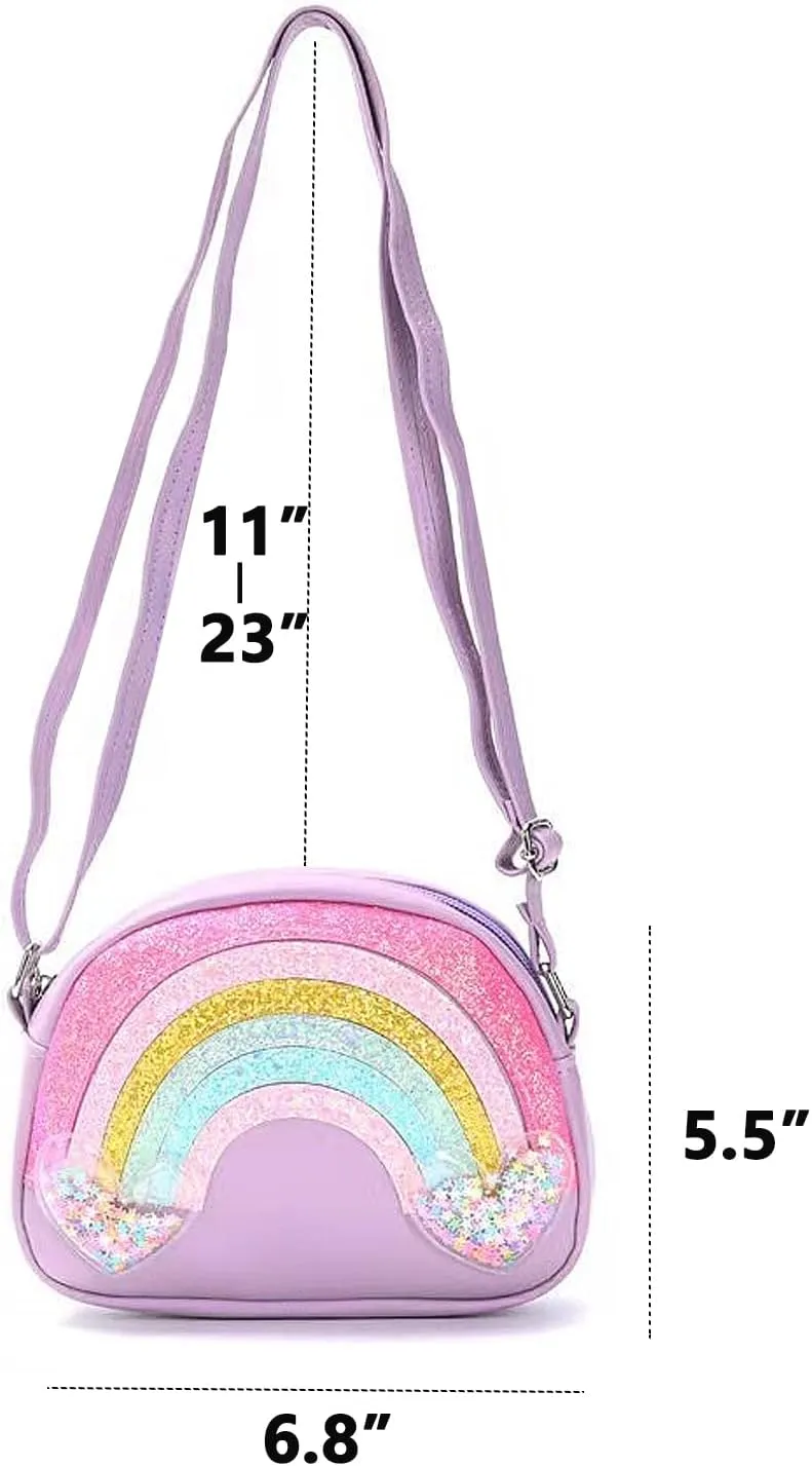 Little Girls Purse for Kids, Cute Toddler Purse, Rainbow Crossbody Bag Gift