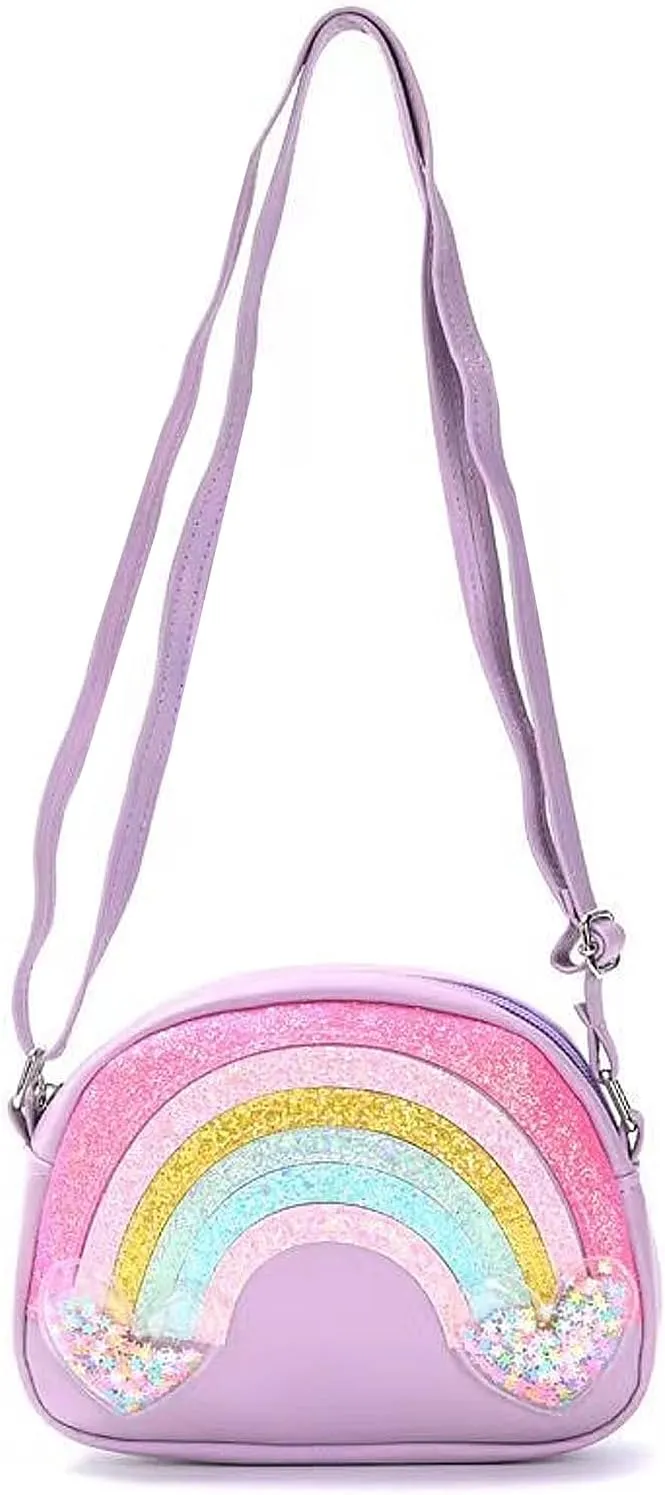 Little Girls Purse for Kids, Cute Toddler Purse, Rainbow Crossbody Bag Gift
