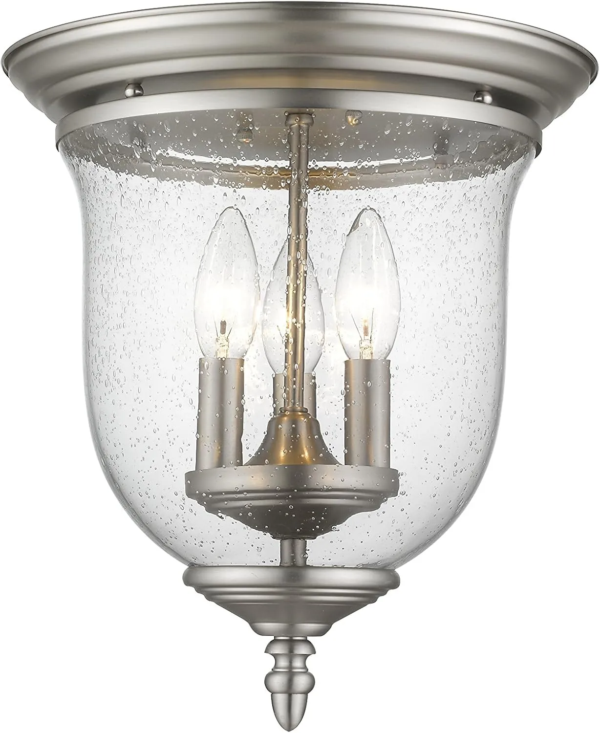 Livex Lighting 5024-91 Legacy 3-Light Ceiling Mount, Brushed Nickel