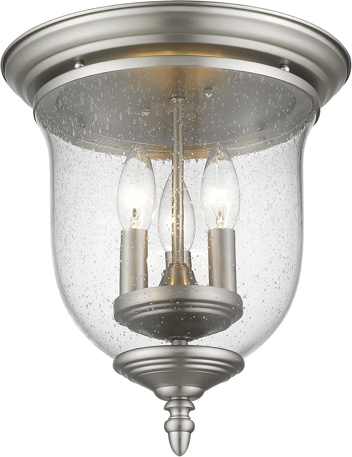 Livex Lighting 5024-91 Legacy 3-Light Ceiling Mount, Brushed Nickel