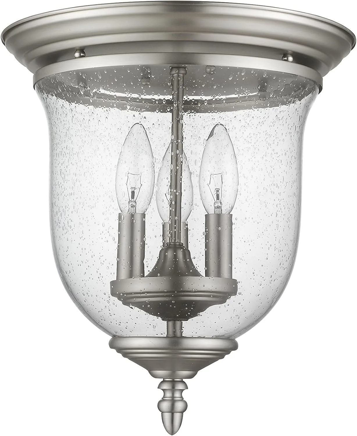 Livex Lighting 5024-91 Legacy 3-Light Ceiling Mount, Brushed Nickel
