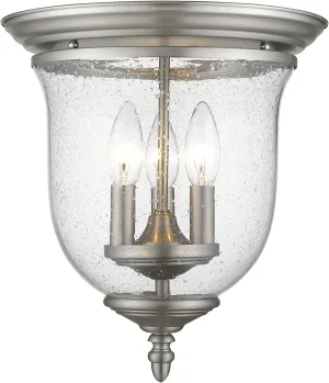 Livex Lighting 5024-91 Legacy 3-Light Ceiling Mount, Brushed Nickel