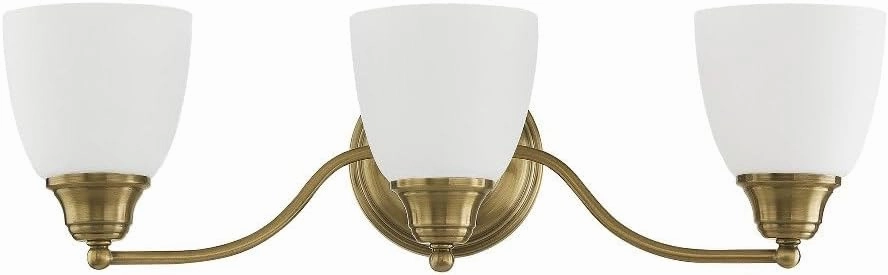 Livex Lighting 13673-91 Somerville 3-Light Bath Light, Brushed Nickel