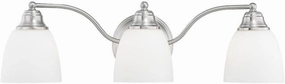 Livex Lighting 13673-91 Somerville 3-Light Bath Light, Brushed Nickel