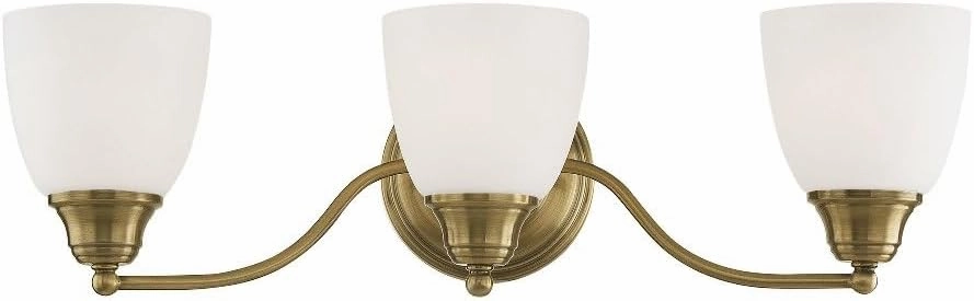 Livex Lighting 13673-91 Somerville 3-Light Bath Light, Brushed Nickel