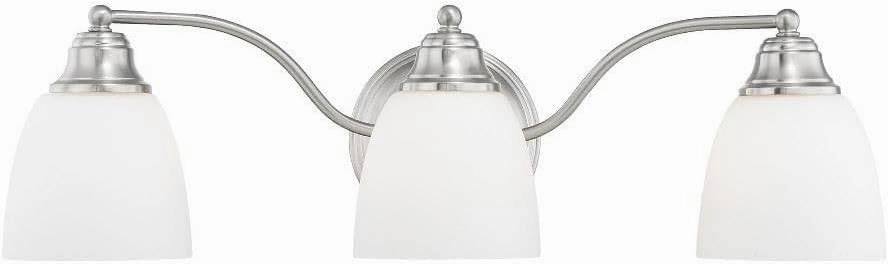 Livex Lighting 13673-91 Somerville 3-Light Bath Light, Brushed Nickel