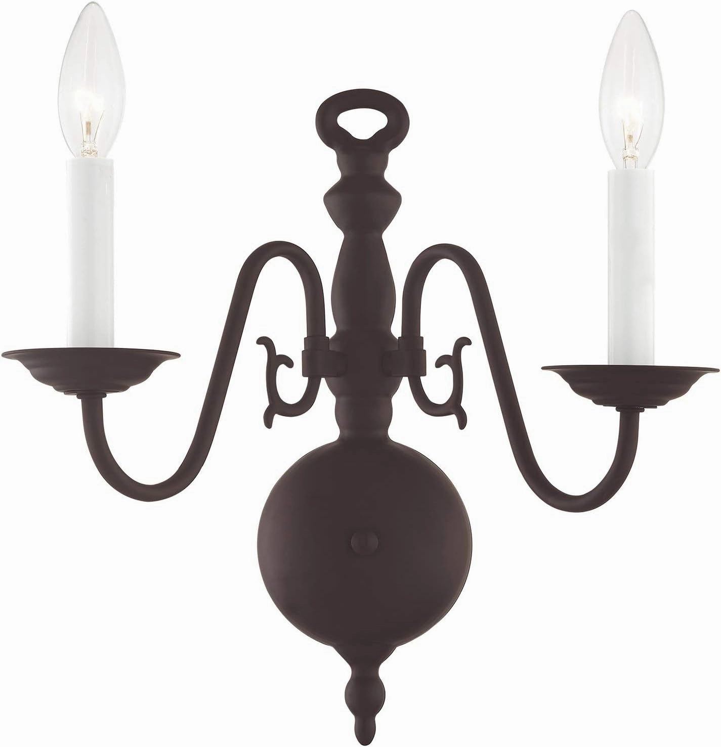 Livex Lighting 5002-07 Williamsburg 2-Light Wall Sconce, Bronze