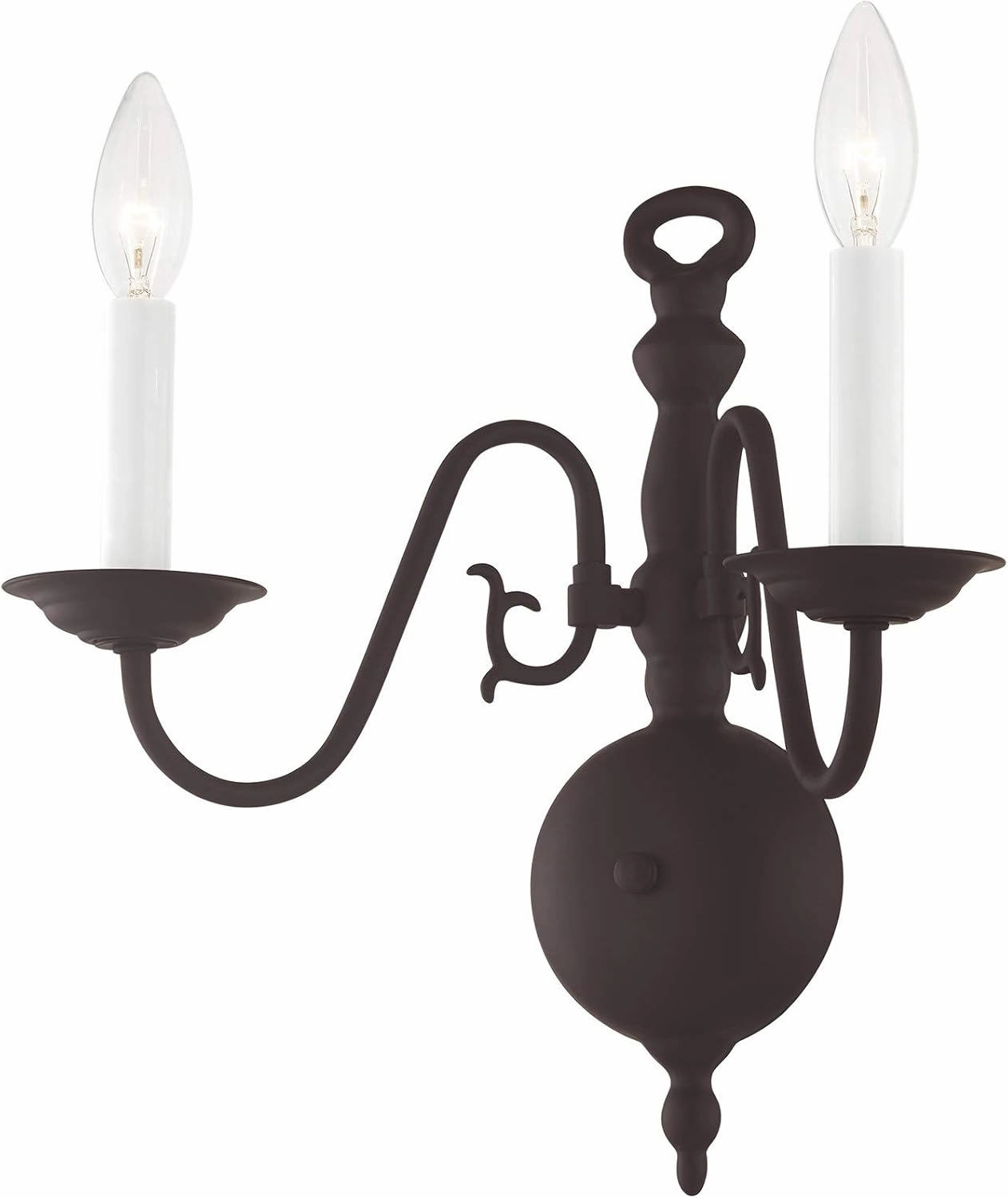 Livex Lighting 5002-07 Williamsburg 2-Light Wall Sconce, Bronze