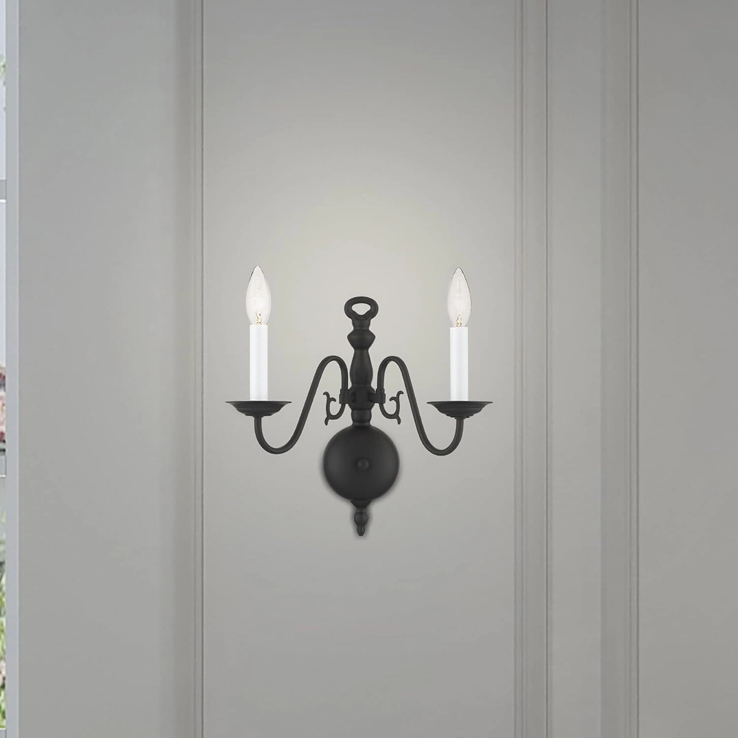 Livex Lighting 5002-07 Williamsburg 2-Light Wall Sconce, Bronze
