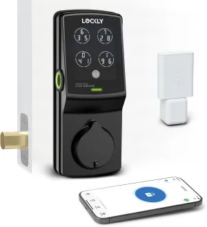 Lockly Secure Pro Wi-Fi Smart Door Lock, Keyless Entry with PIN Genie® Digital Keypad, 3D Biometric Fingerprint Sensor Front Door Lock Deadbolt, Voice Control & Auto Lock - Left Fingerprint Edition