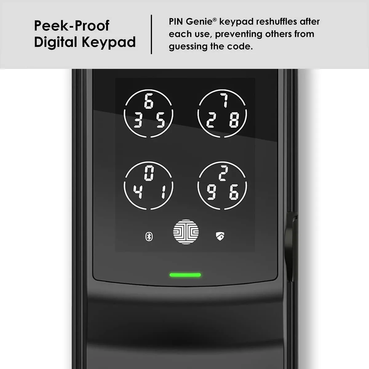 Lockly Secure Pro Wi-Fi Smart Door Lock, Keyless Entry with PIN Genie® Digital Keypad, 3D Biometric Fingerprint Sensor Front Door Lock Deadbolt, Voice Control & Auto Lock - Left Fingerprint Edition