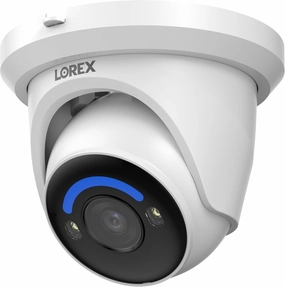 Lorex 4K IP PoE Add-On Dome Outdoor/Indoor Security Camera - Smart Security Lighting, Smart Motion Detection, Deterrence Siren, Color Night Vision Booster, 2-Way Talk