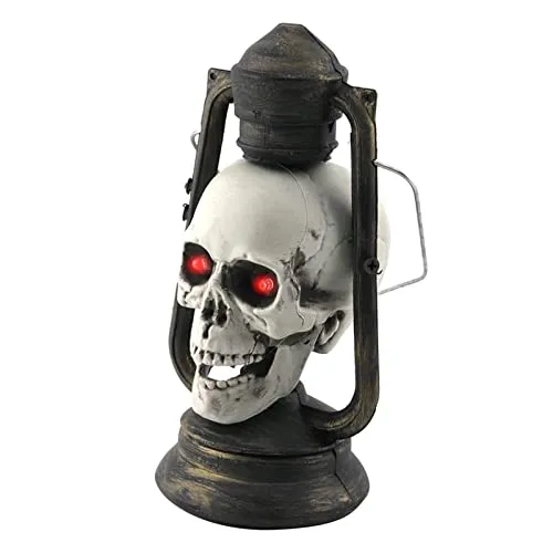LOSA Scary Hanging Halloween Skull Lantern Light Toy Festival Supply Photo Props
