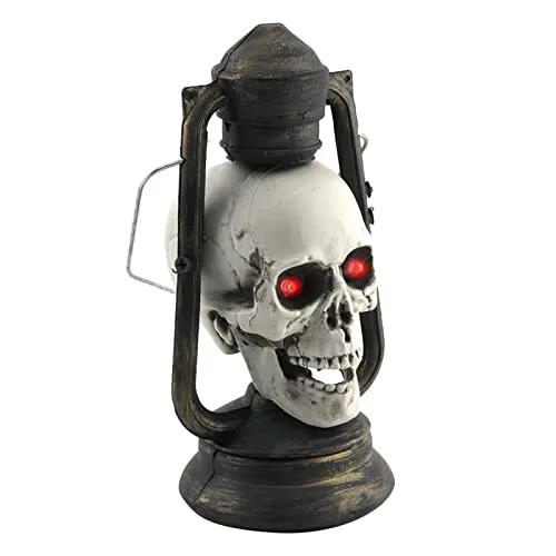 LOSA Scary Hanging Halloween Skull Lantern Light Toy Festival Supply Photo Props