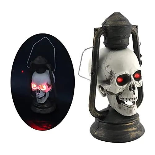 LOSA Scary Hanging Halloween Skull Lantern Light Toy Festival Supply Photo Props