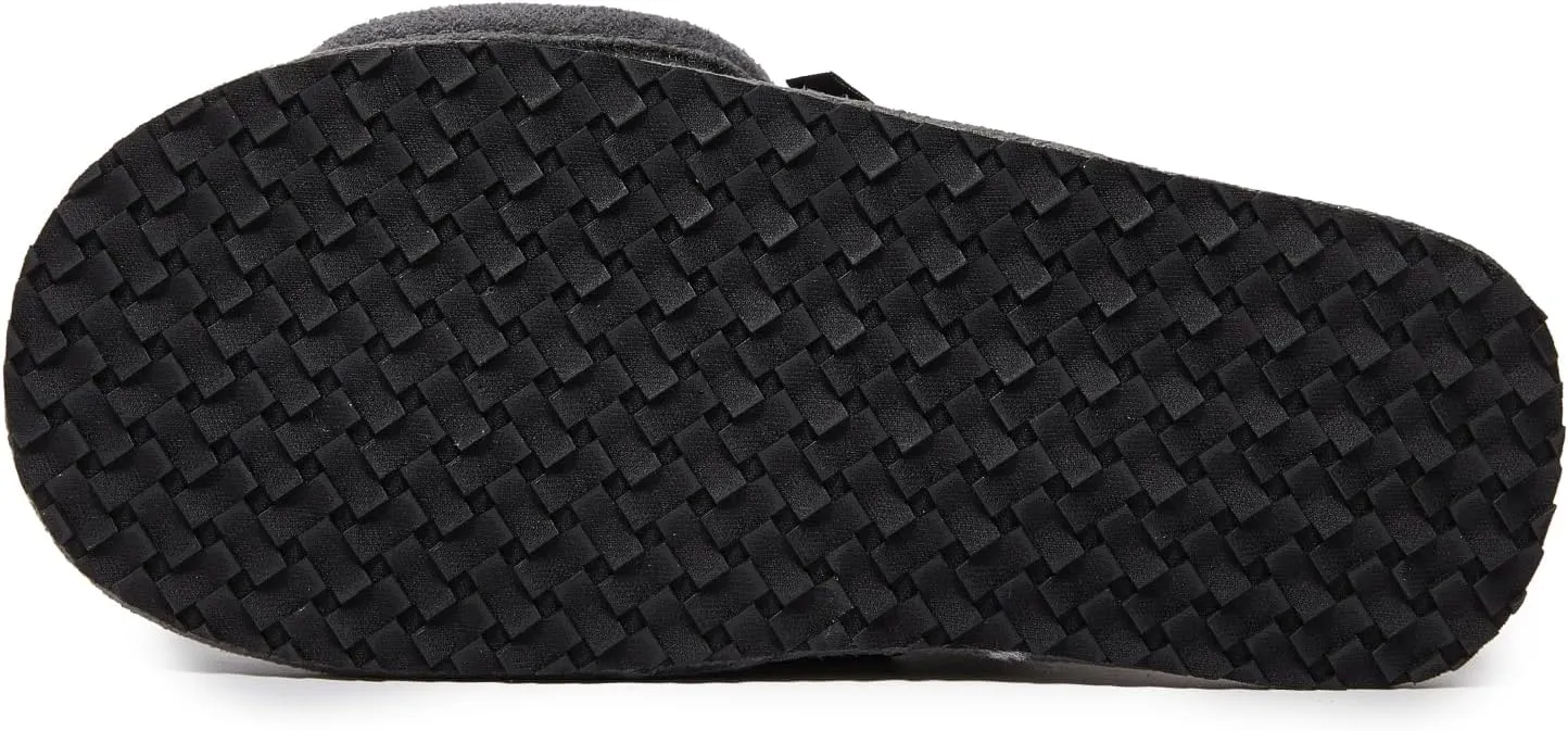Lucky Brand Boys Slippers - Fuzzy Non Slip Memory Foam House Slippers for Kids - Plush Soft Rubber Sole Bedroom Shoes