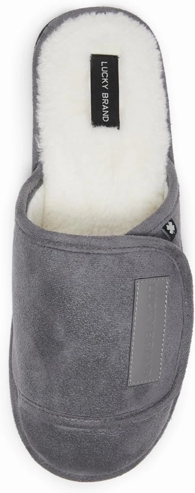 Lucky Brand Micro-Suede Scuff Indoor Slippers for Men with Plush Lining
