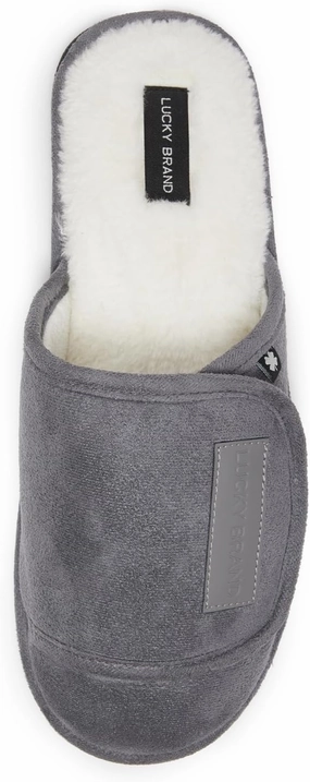 Lucky Brand Micro-Suede Scuff Indoor Slippers for Men with Plush Lining